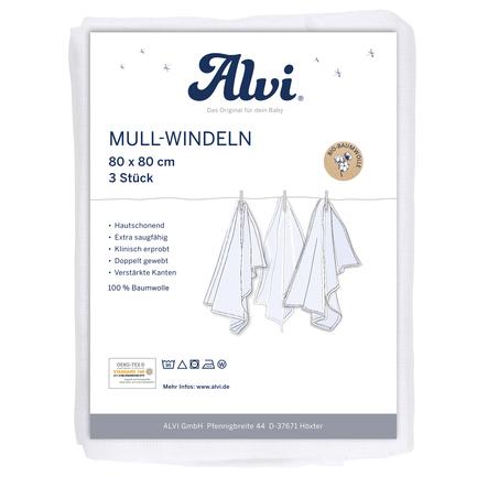 Alvi ® Harsovaipat 3-pack valkoinen 80 x 80 cm.