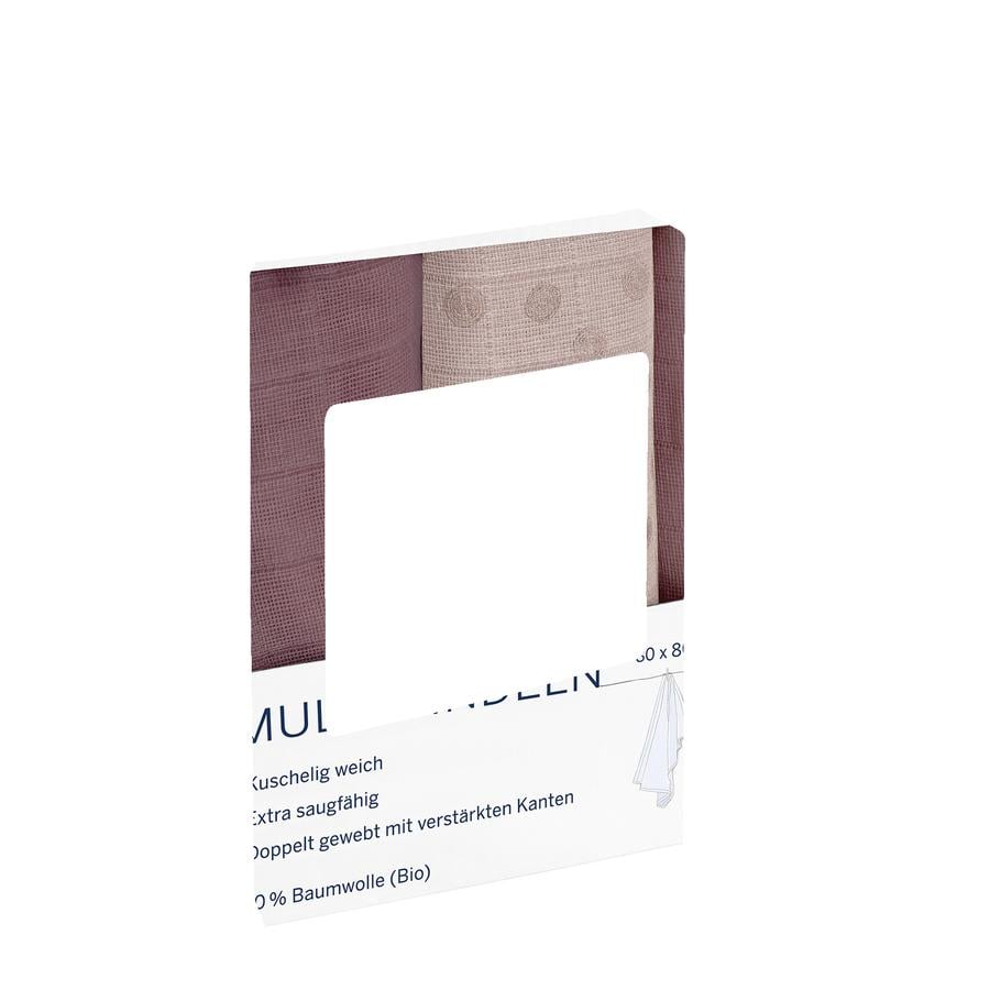 Alvi ® Gaasluiers 3-pack Krullende Stippen 80 x 80 cm