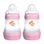 MAM Babyflasche Easy Start Anti-Colic 160 ml, Tiger 2 Stück rosa
