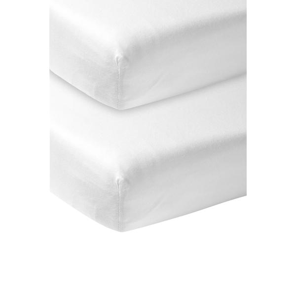 Meyco Jersey passlaken 2-pakning 40 x 80 cm hvit