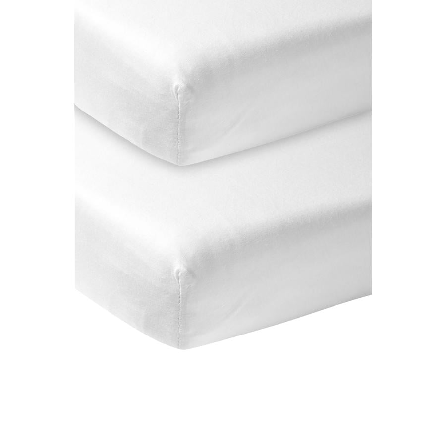 Meyco Jersey passlaken 2-pakning 40 x 80 cm hvit