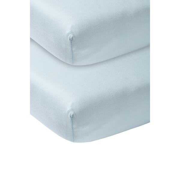 Meyco Jersey passlaken 2-pakning 70 x 140 cm lyseblå