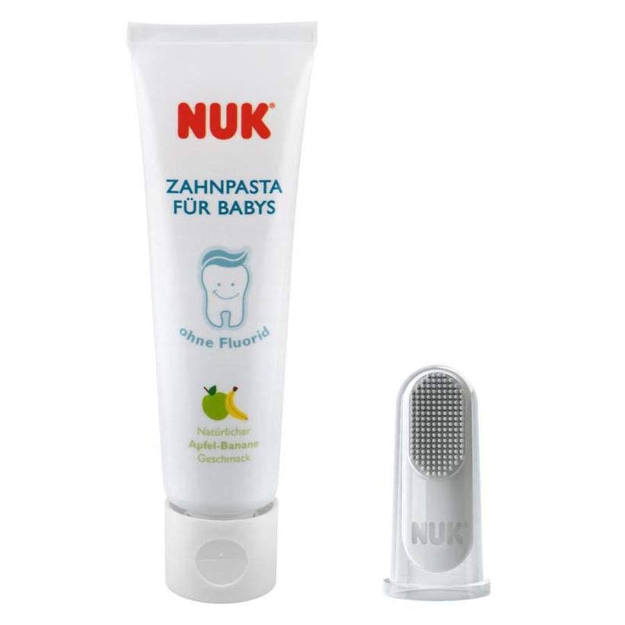 NUK Set de cuidado bucal crema dental de bebé 40ml + cepillo de dientes