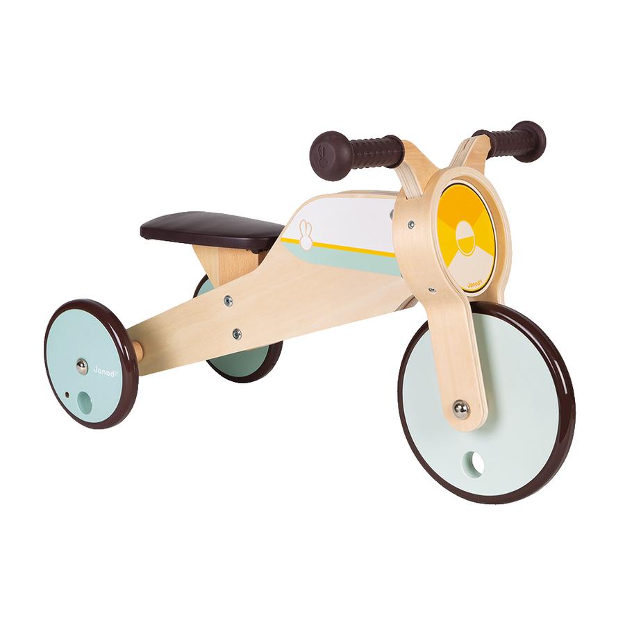 Janod ® Bicicleta sin pedales y balancín "Trike" 2-in-1