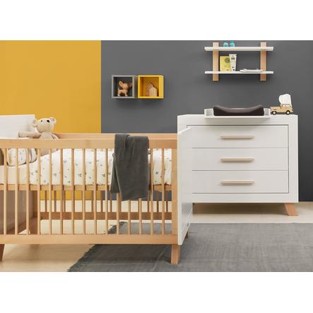 Bopita Babyzimmer Lisa 2-teilig 60 x 120 cm weiß mit Wickelaufsatz