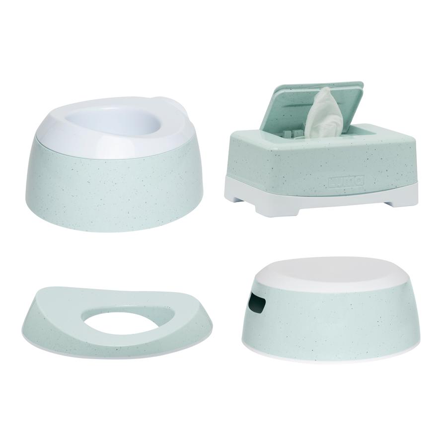 Luma® Babycare Kit réducteur de toilettes et pot enfant Speckles menthe