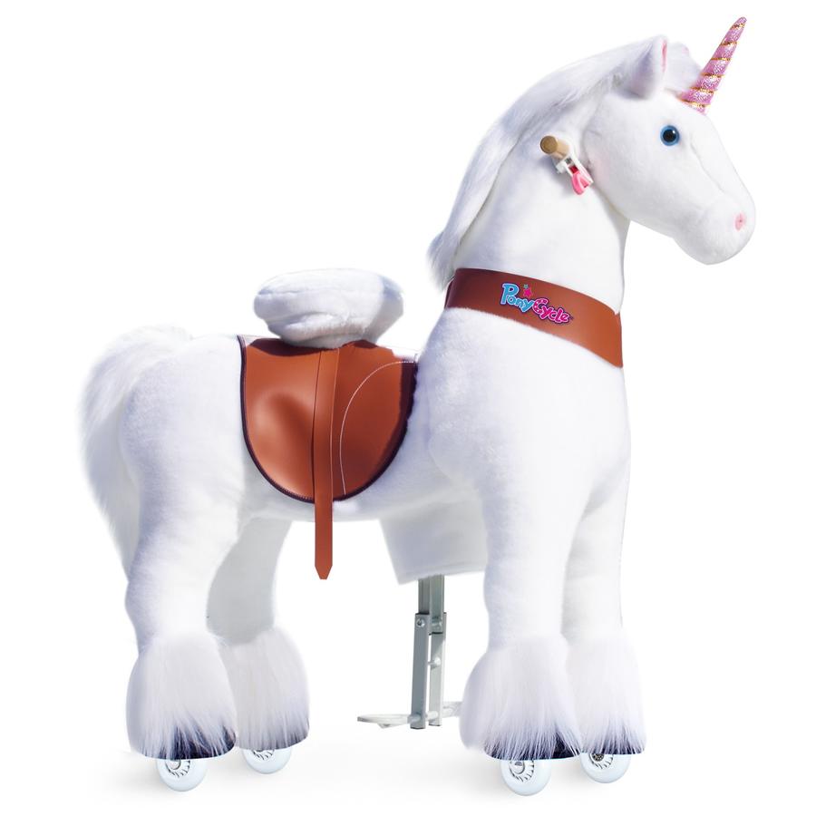 PonyCycle ® Caballo de juguete White Unicorn