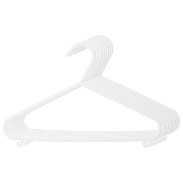 BIECO Klädgalgar  av plast (8 st vit)