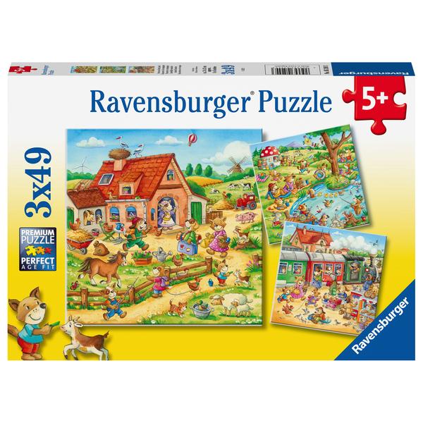 Ravensburger 3x49 Vakantie op het platteland puzzel