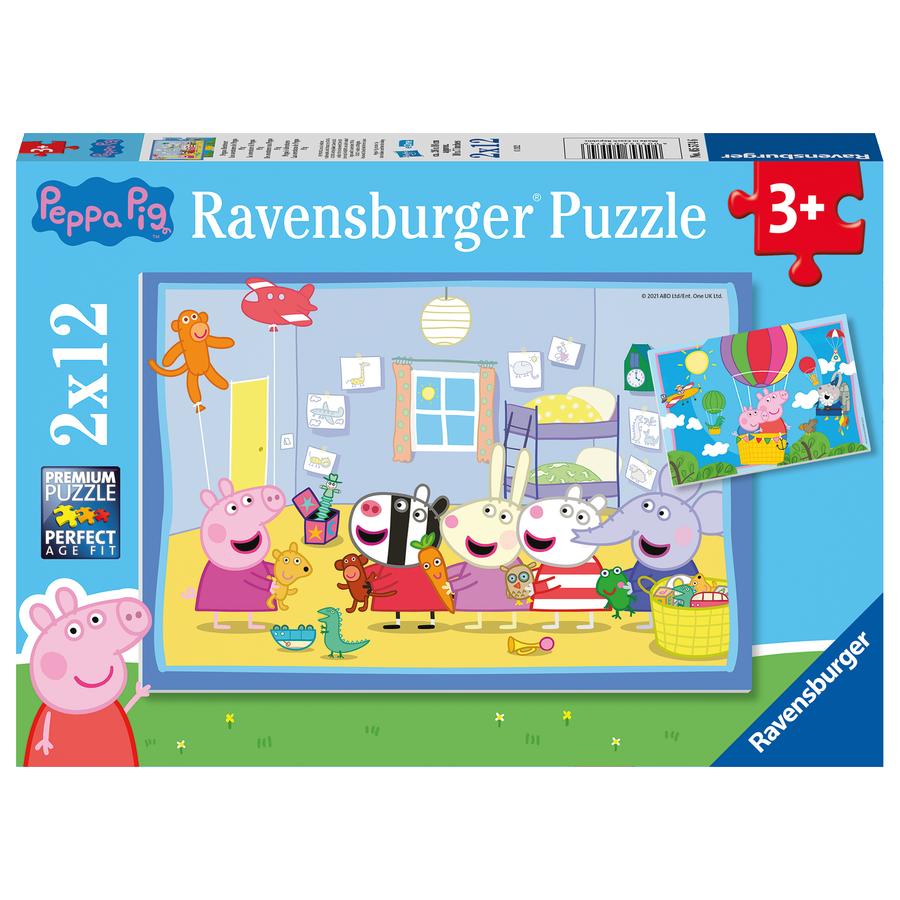 Ravensburger 2x12 Puzzle - Peppas eventyr