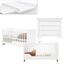 Bopita Babyværelse Narbonne 2-delt 70 x 140 cm konvertibel hvid med pusleplads