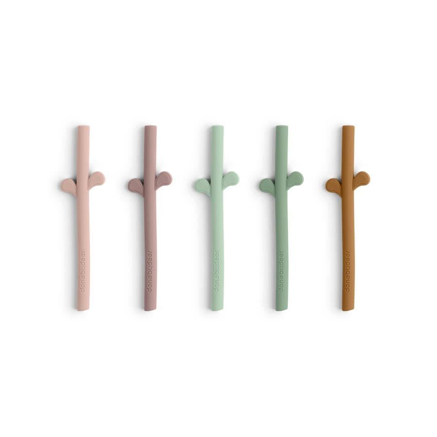 Done by Deer ™ Peekaboo Straw 5-Pack Color Mix Pink