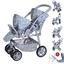 knorr® toys Zwillingspuppenwagen Milo - royal grey