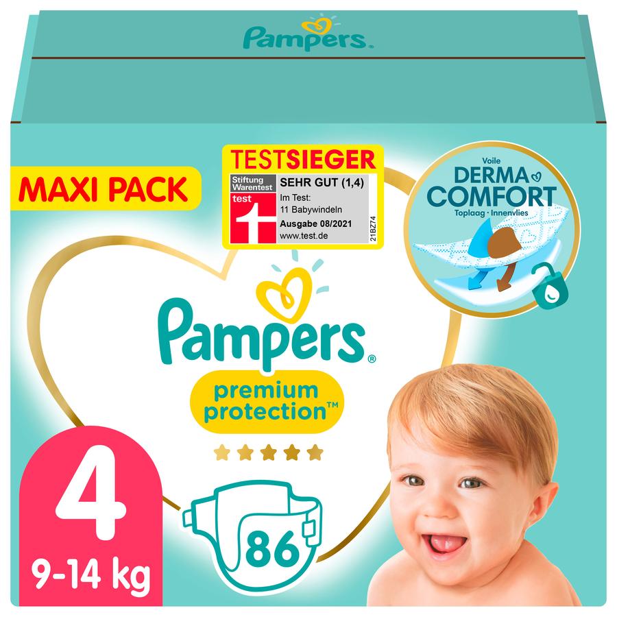 Pampers Premium Protection , Gr.4 Maxi, 9-14kg, Maxi Pack (1x 86 pañales)