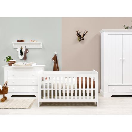 Bopita Babyzimmer Narbonne umbaubar weiß 70 x 140 cm mit Wickelaufsatz