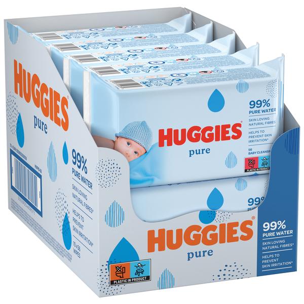 Huggies Pure kosteat vauvanhoitopyyhkeet 10 x 56 pyyhettä