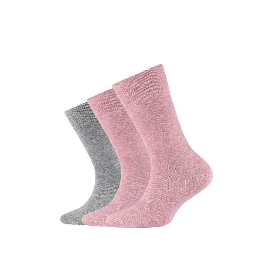 Camano sukat vaaleanpunainen melange 3-pack orgaaninen cotton 