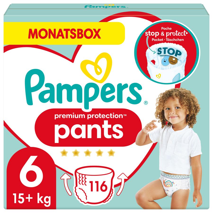 Pampers Couches Pants Premium Protection taille 6 extra large pack mensuel 15+kg 116 pcs