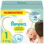 Pampers Couches Premium Protection New Baby T.1 newborn 2-5 kg pack semi-mensuel, 96 pièces