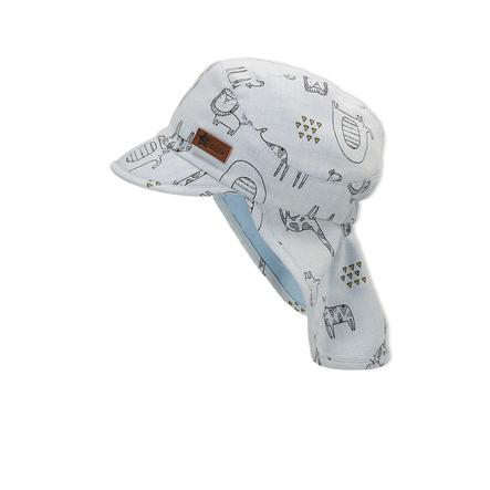 Sterntaler Peaked cap med nackskydd Safari ljusblå