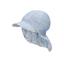 Sterntaler Schirmmütze mit Nackenschutz Ringel hellblau
