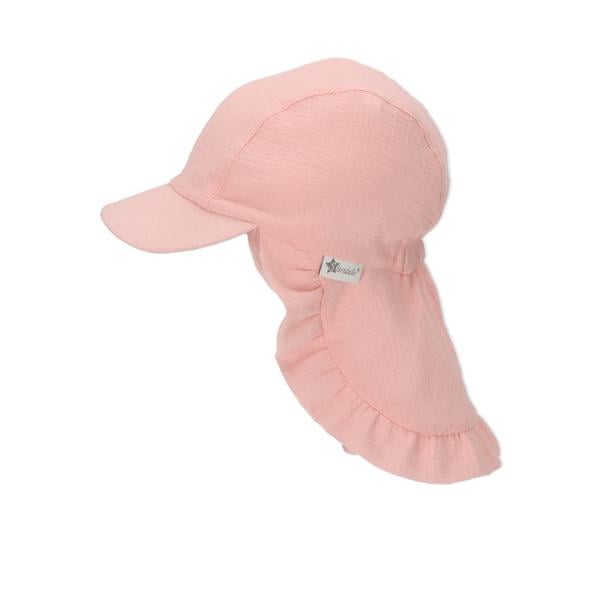 Sterntaler Peaked cap med nakkebeskyttelse lyserød