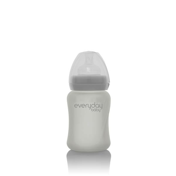 everyday Baby Nappflaska av glas Healthy+ 150 ml, tyst grå