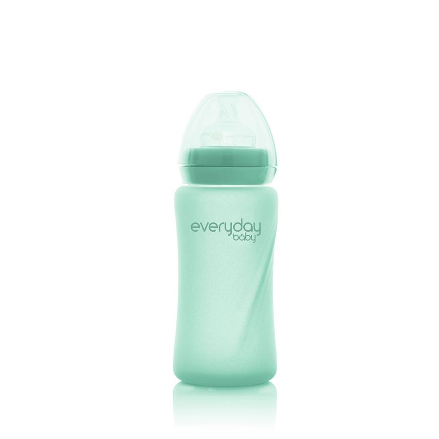 everyday Baby dětská skleněná láhev Healthy+ 240 ml, mátově  zelená