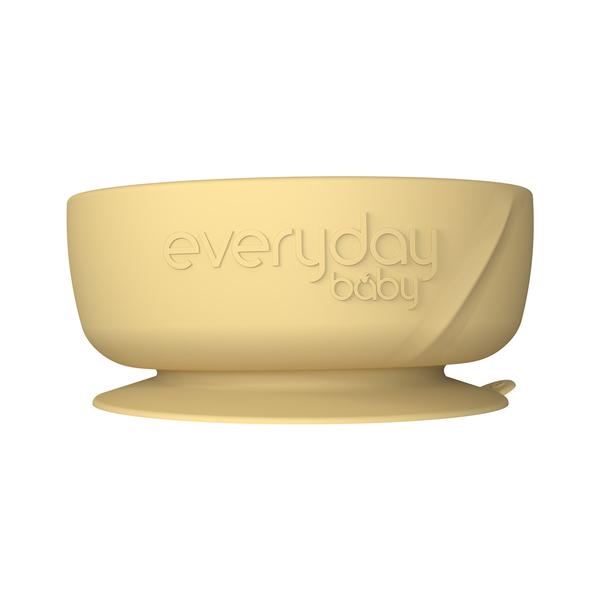 everyday® baby  Esslernschüssel mit Saugfuß Silikon, soft yellow