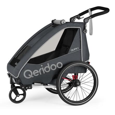 Qeridoo® Kinderfahrradanhänger QUPA 1 Grey