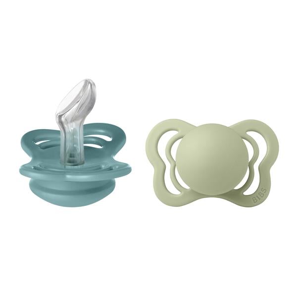BIBS Pacifier Couture Island Sea and Sage Silikon 0-6 måneder, 2stk.