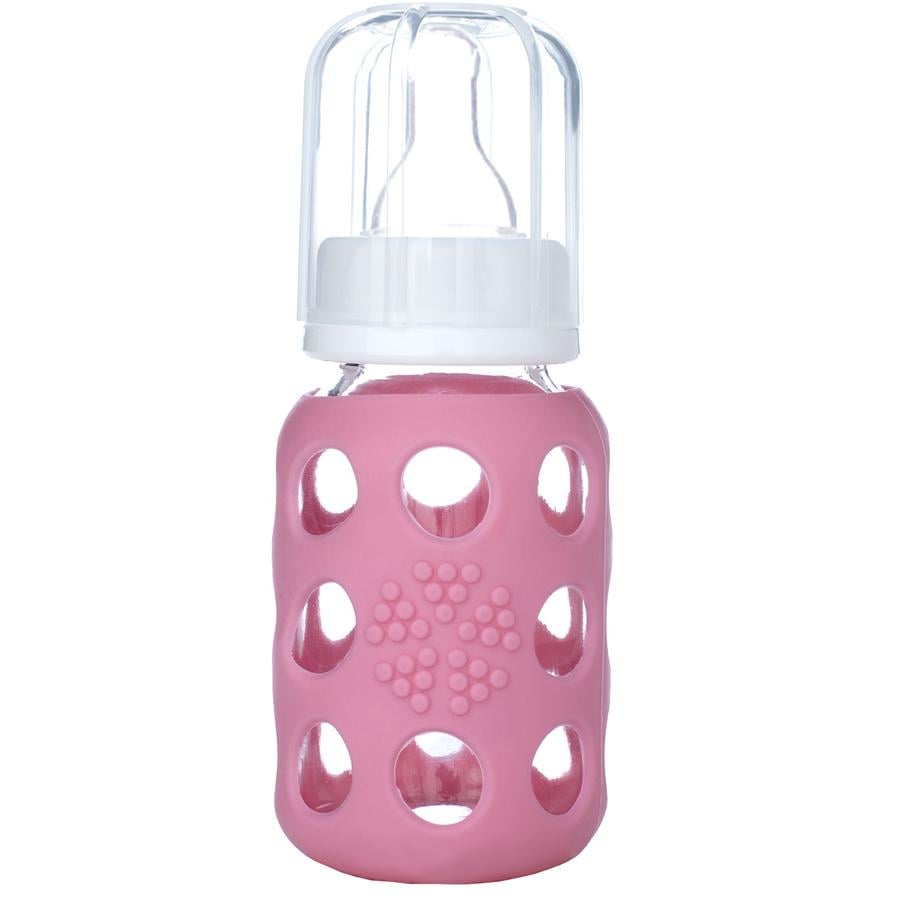 LIFE FACTORY Babyflaske i rosa 120 ml
