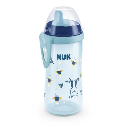 NUK Trinkflasche Kiddy Cup Glow in the Dark in blau, 300ml
