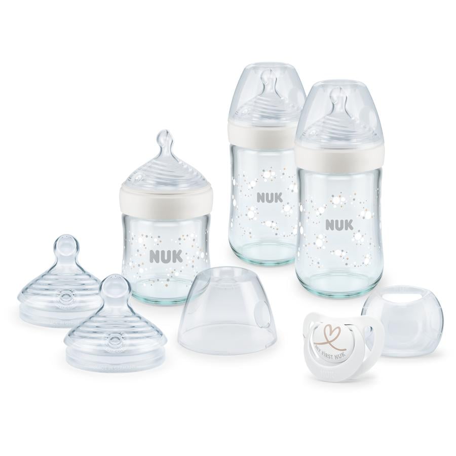 NUK Starter Set Nature Sense glasflaskor med temperatur Control 