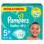 Pampers Baby-Dry bleer, Gr. 5+, 12-17 kg, månedspakke (1 x 132 bleer)