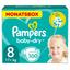Pampers Couches Baby Dry T.8 extra large pack mensuel 17+kg 100 pcs
