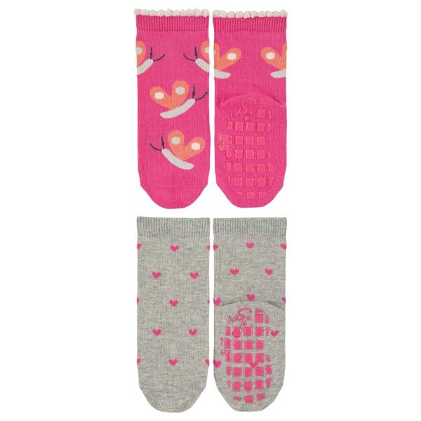 Sterntaler ABS sokker dobbel pakke sommerfugl rosa