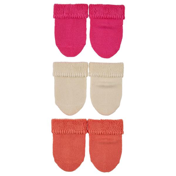 Sterntaler First Baby Socks 3-Pack Uni Pink