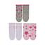 Sterntaler Dětské ponožky 3-pack flowers light grey