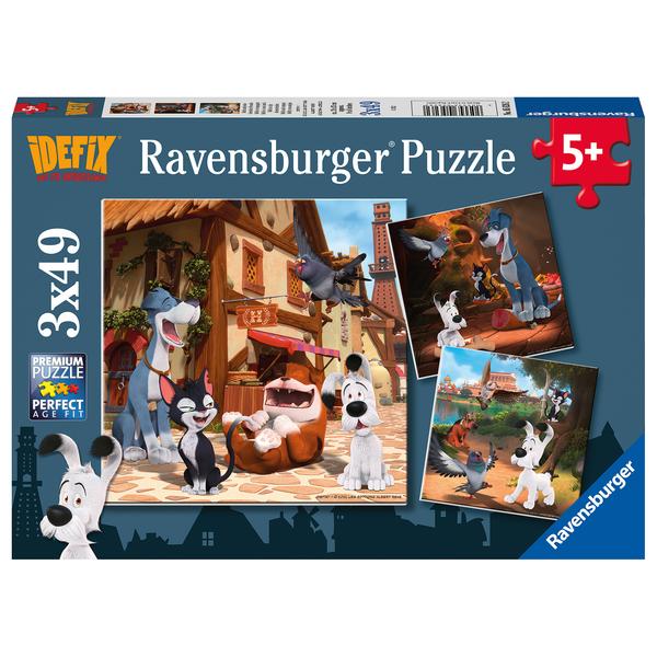 Ravensburger Puzzel 3 x 49 stukjes Dogmatix en zijn dierenvriendjes
