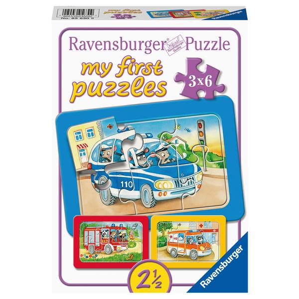 Ravensburger My first Puzzle - Dieren in actie lijst puzzel, 3x6 stukjes       