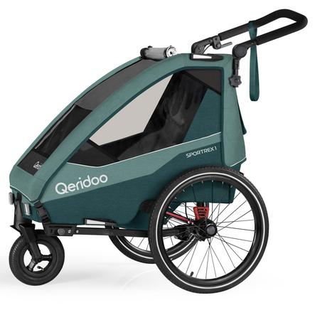 Qeridoo ® Sportrex1 remolque de bicicleta para niños Limited Edición Azul Minera