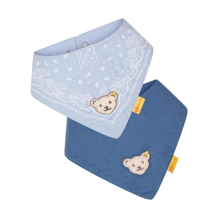 Steiff Scarf 2-pack Chambray Blue
