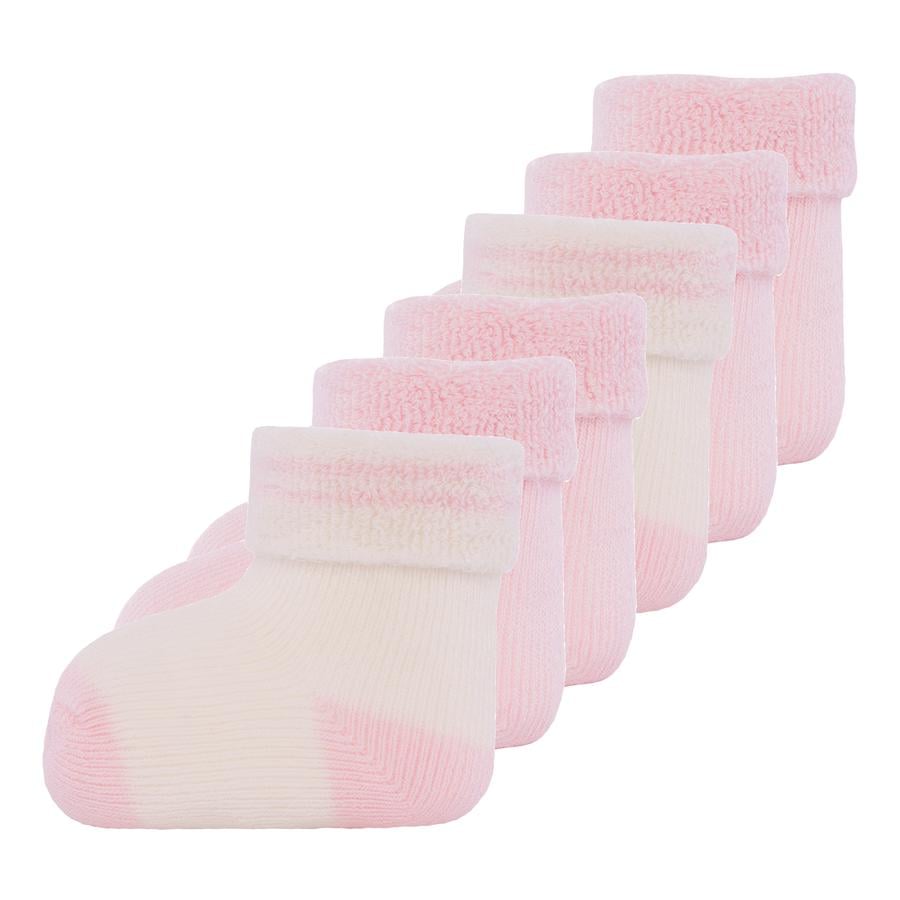 Ewers Ponožky pro prvňáčky 6-pack Newborn Pink