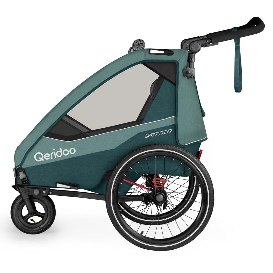 Qeridoo® Sportrex2 przyczepka rowerowa dla dzieci Limited Edition Mineral Blue