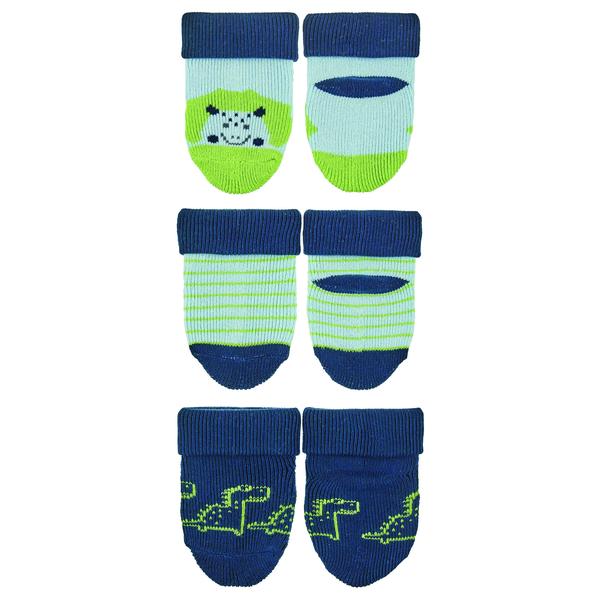Sterntaler First Baby Socks 3-Pack Dragon marine 