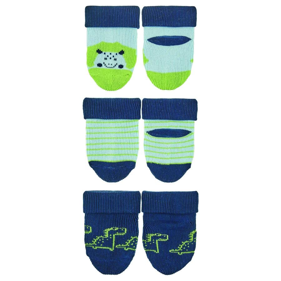 Sterntaler First Baby Socks 3-paket Dragon marine 