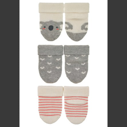 Sterntaler First Baby Socks 3-Pack Koala roze