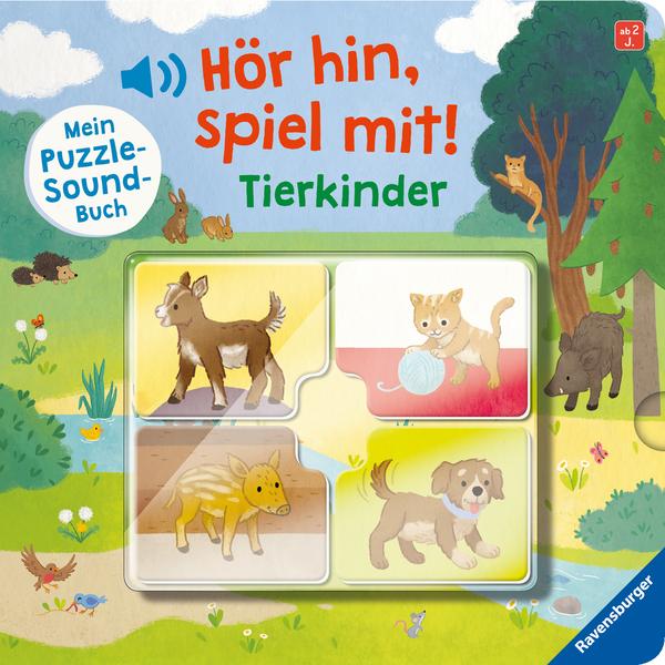 Ravensburger Hör hin, spiel mit! Mein Puzzle-Soundbuch: Tierkinder
