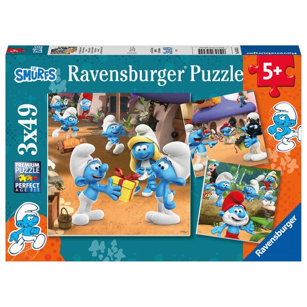 Ravensburger Puzzle  3 x 49 Teile Die Schlümpfe sind los!
